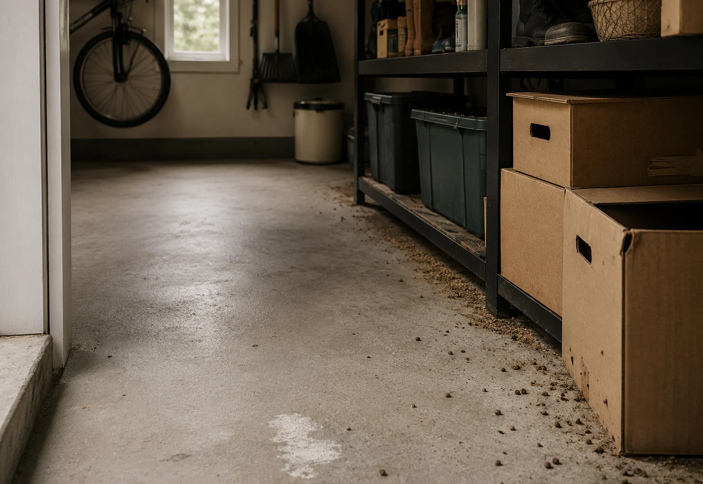 Illustrative residential rodent-dropping condition.